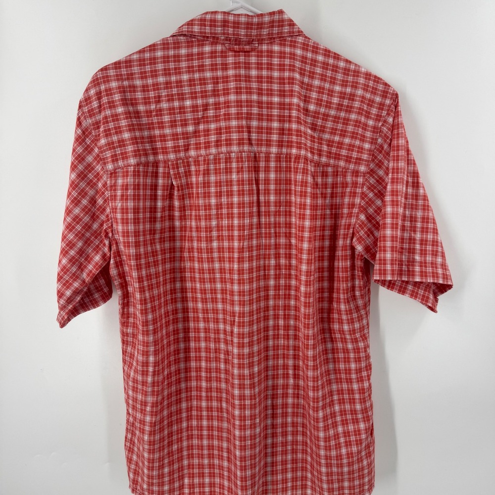 SIMMS Fishing Products Red Plaid Short Sleeve Button Up Shirt Men's‎ Size M - Picture 3 of 8